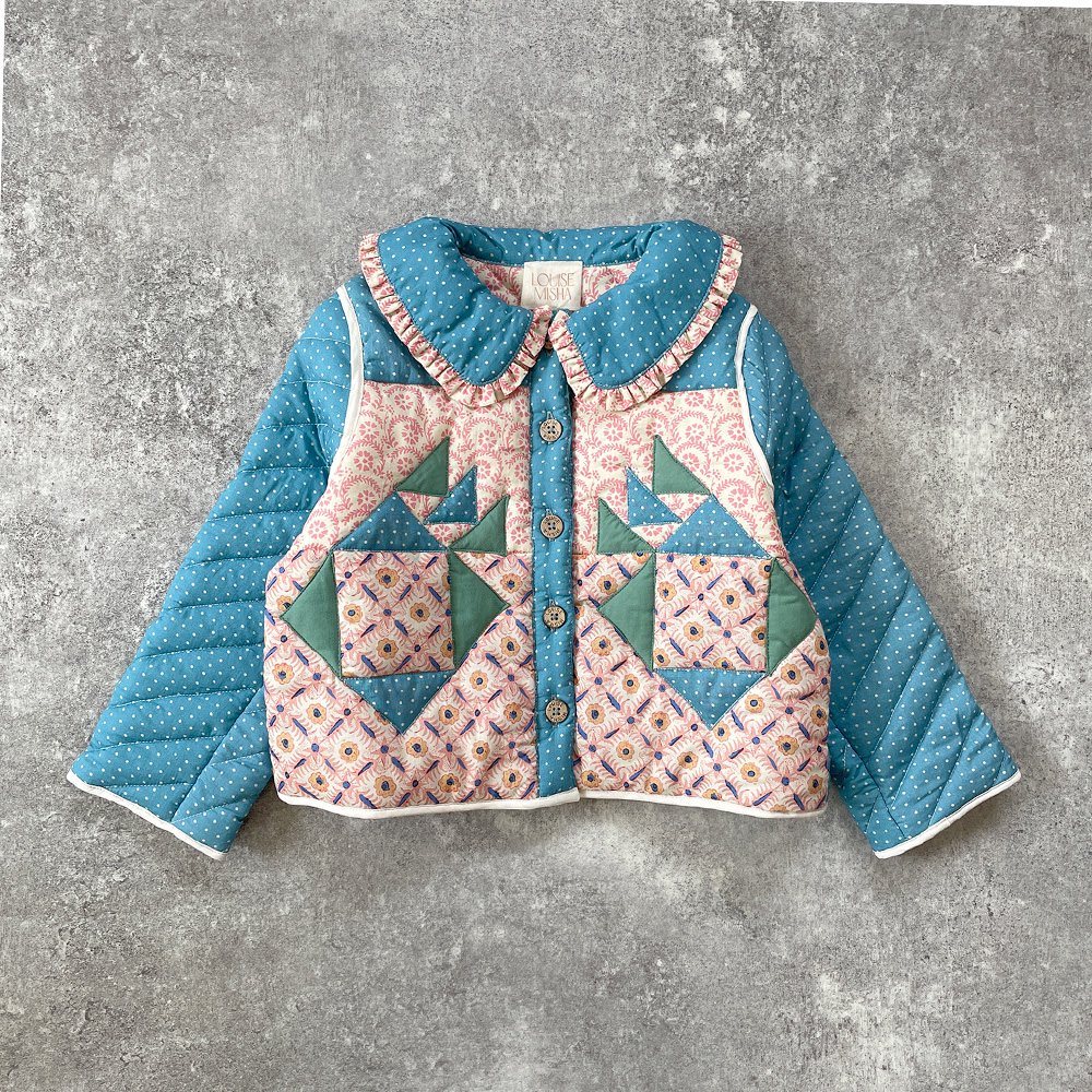 SALE20%OFF】Louise Misha JACKET NIAGARA STONE BLUE PATCHWORK 中綿入りジャケット（ストーンブルーパッチワーク）  - インポート 輸入 ベビー服 子供服 出産祝い 通販 | vivid LIFE