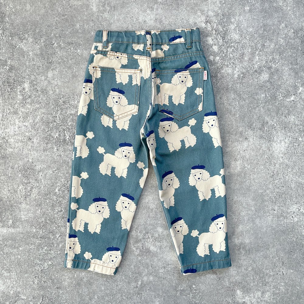 tinycottons TINY POODLE BAGGY JEANS blue grey タイニーコットンズ