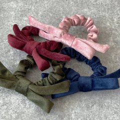 MIMI & LULA WINTER VELVET BOW SCRUNCHIES ߥߥɥ롼 奷4ܥåȡʥ󥿡٥٥åȡ