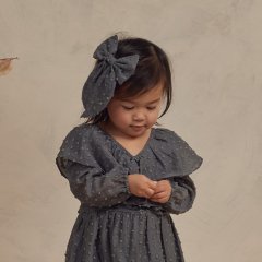 Noralee OVERSIZED BOW CHAMBRAY ノラリー リボンヘアクリップ（シャンブレー）
