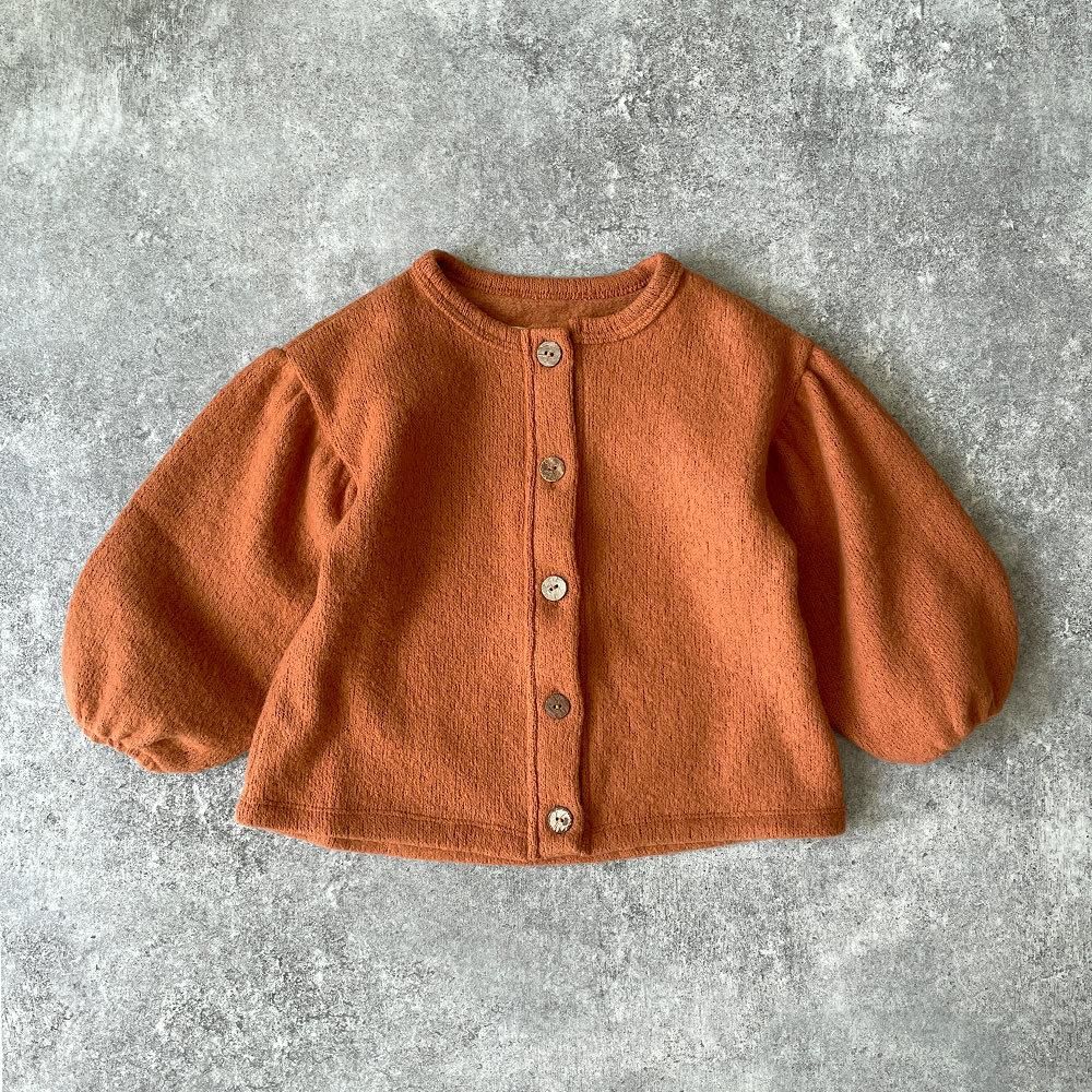 【20%%OFF】Play Up Baby Girl jersey Cardigan プレイアップ ニットカーディガン（ラスティ）