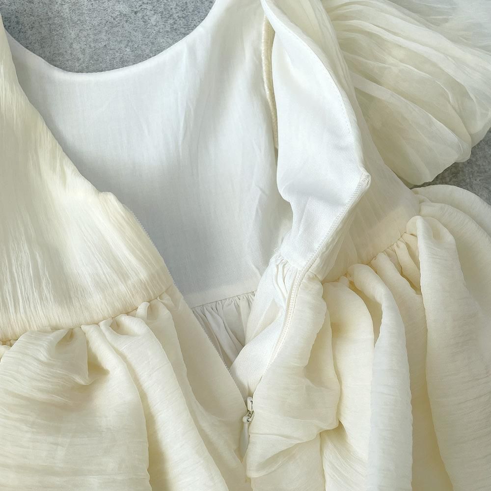 NORALEE SOFIA DRESS | IVORY 半袖ドレス 2y noralee sofia dress in ivory at Little