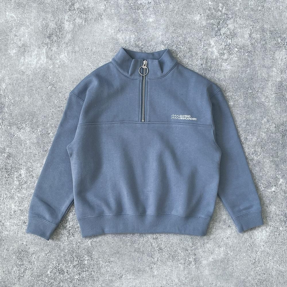 新品　未使用　値下げ　ランバン　ハーフジップ Recycled suvin urake | Half zip pullover | Top gray