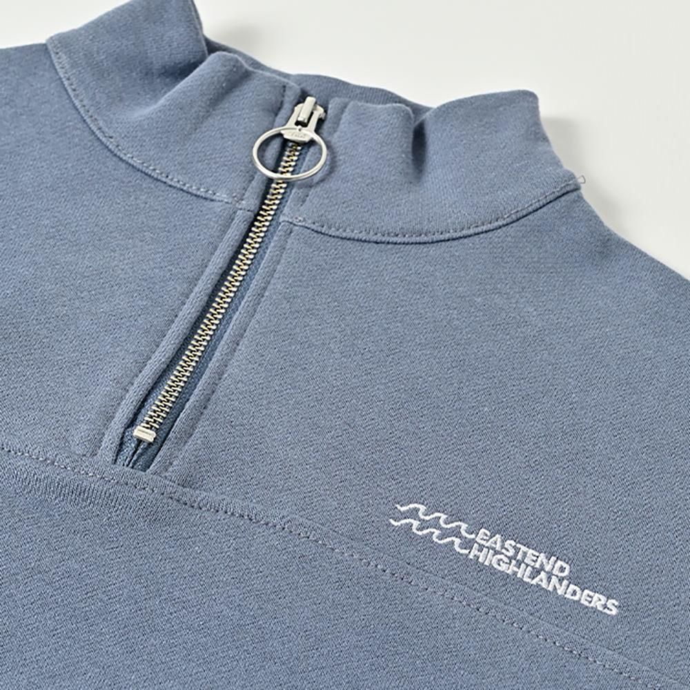 新品　未使用　値下げ　ランバン　ハーフジップ Recycled suvin urake | Half zip pullover | Top gray