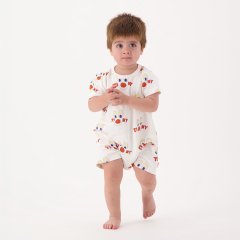 tinycottons CLOWNS ONE-PIECE off-white タイニーコットンズ 半袖ロンパース（オフホワイト）