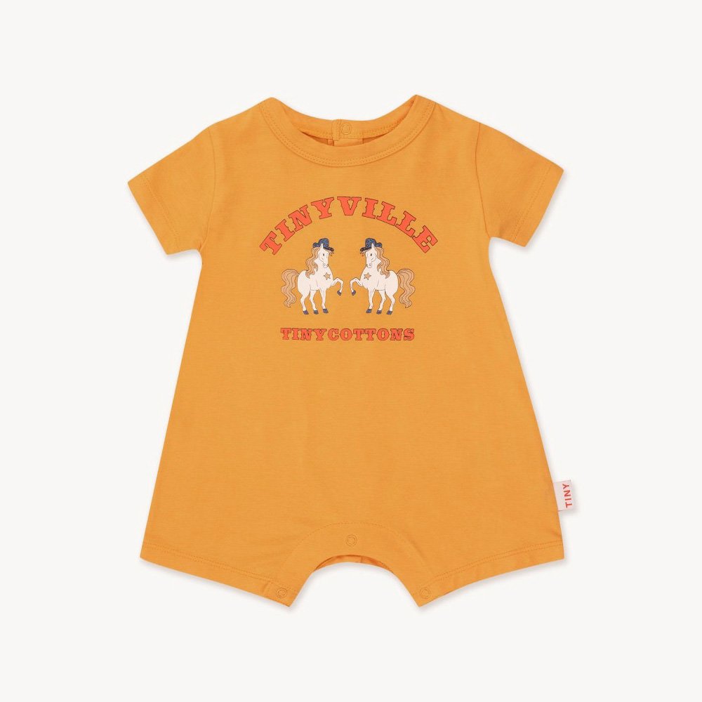 tinycottons TINYVILLE ONE-PIECE orange タイニーコットンズ 半袖