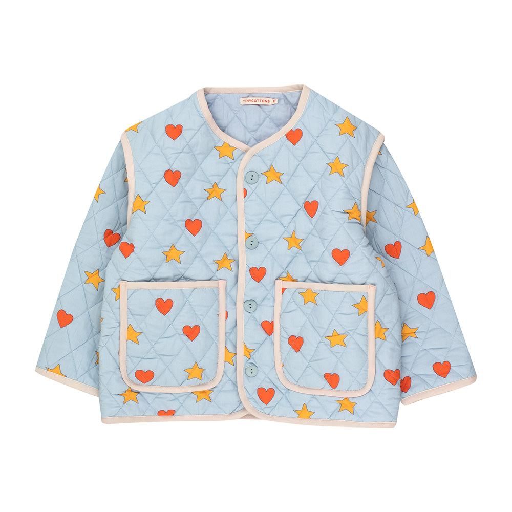 SALE】tinycottons HEARTS STARS JACKET sky grey タイニー