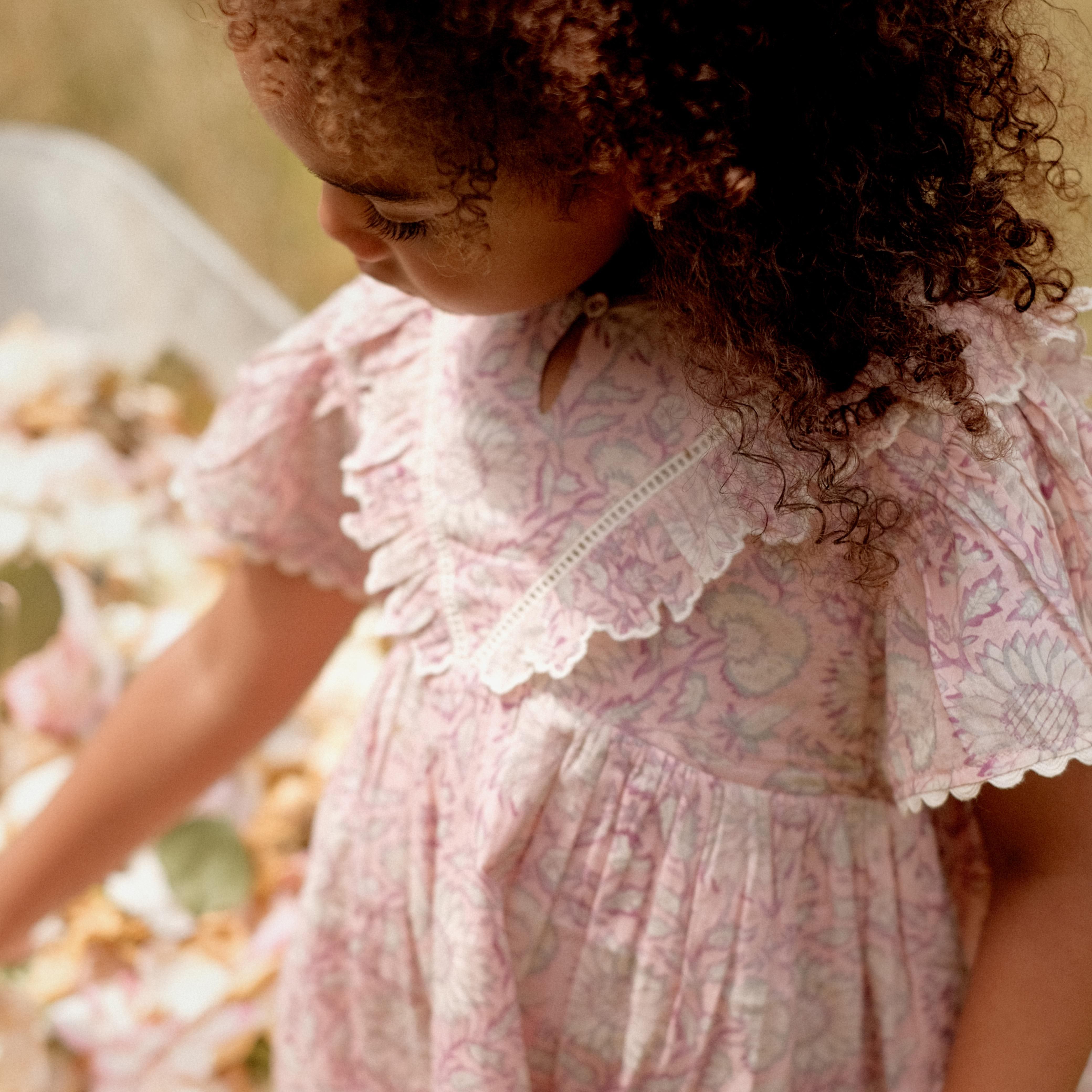 Louise Misha Dress Siloe Pink Daisy Garden ルイーズミーシャ 半袖