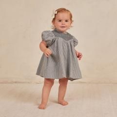 SALEQuincy Mae CARINA DRESS BLUE GINGHAM 󥷡 ᥤ Ⱦµԡʥ֥롼󥬥