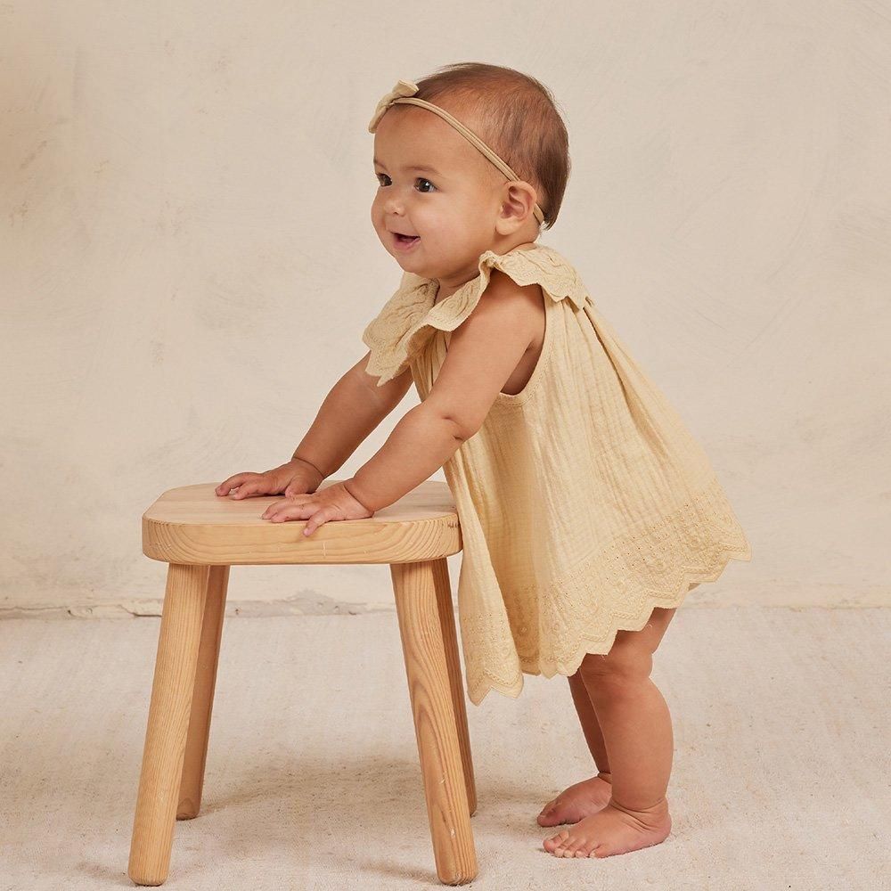 ymg_k様　Little maddie メキシカンワンピース　2-3y Quincy Mae ISLA DRESS LEMON クインシー メイ ノースリーブ