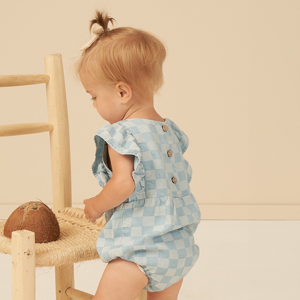 Rylee + Cru KALEA ROMPER || BLUE CHECK ライリーアンドクルー