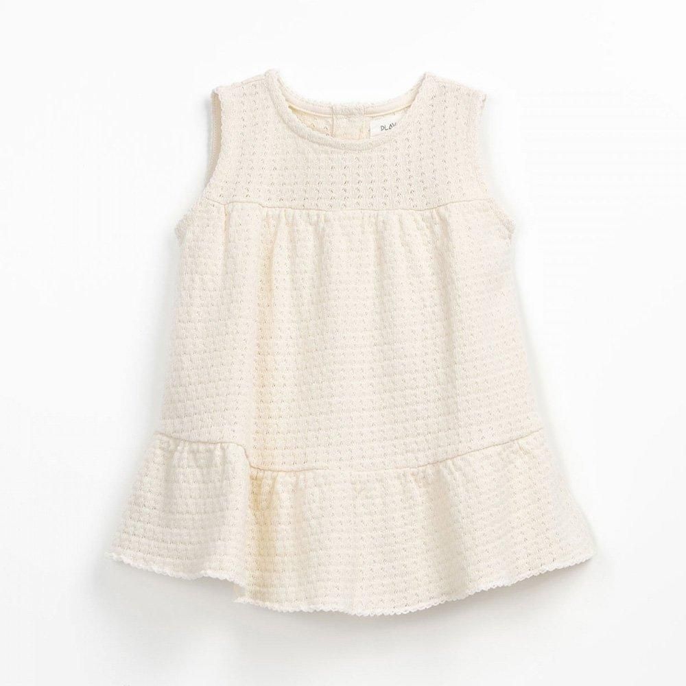 Play Up Textured jersey-stitch dress Textile Art FIBER プレイアップ ノースリーブワンピース（ファイバー）