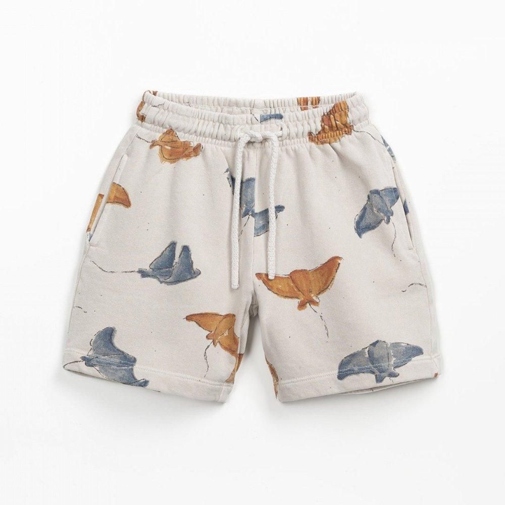 Play Up Shorts with stingray print Textile Art FIBER RILAS プレイアップ えいショートパンツ（ファイバーライラス）