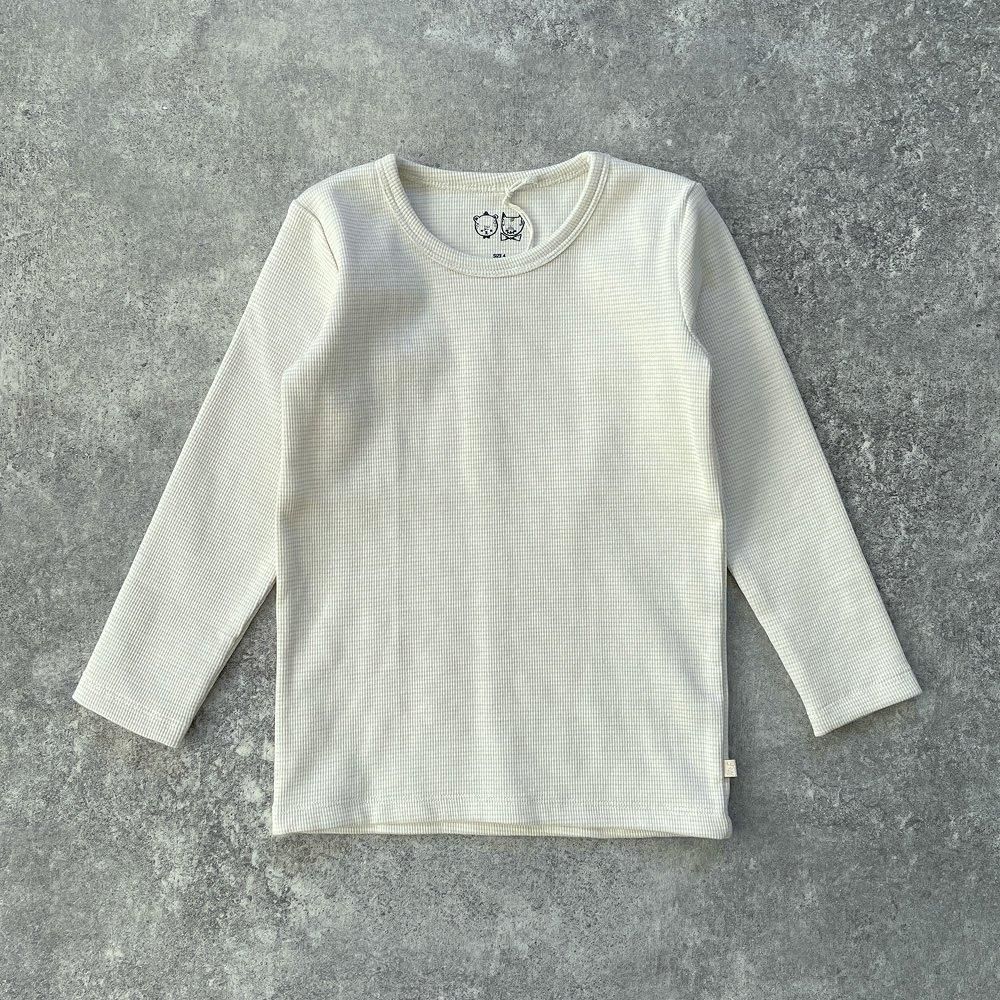 Wilson and Frenchy Organic Stripe Rib Long Sleeved Top Clay ウィルソン アンド フレンチー ストライプ長袖カットソー（クレイ）