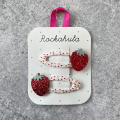 Rockahula Kids Strawberry Fair Clips RED åե饭å ȥ٥꡼إå 2