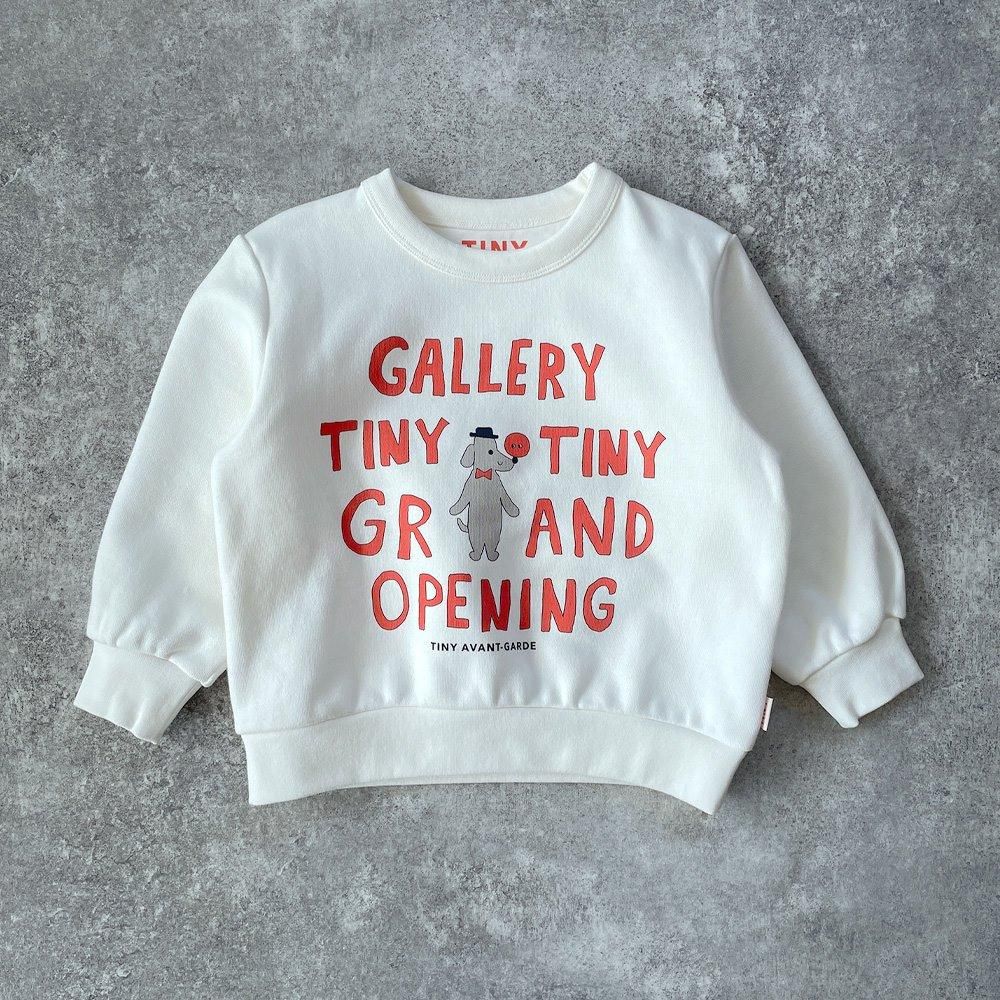 tinycottons GRAND OPENING SWEATSHIRT off-white タイニーコットンズ グラフィック長袖スウェット（オフホワイト）