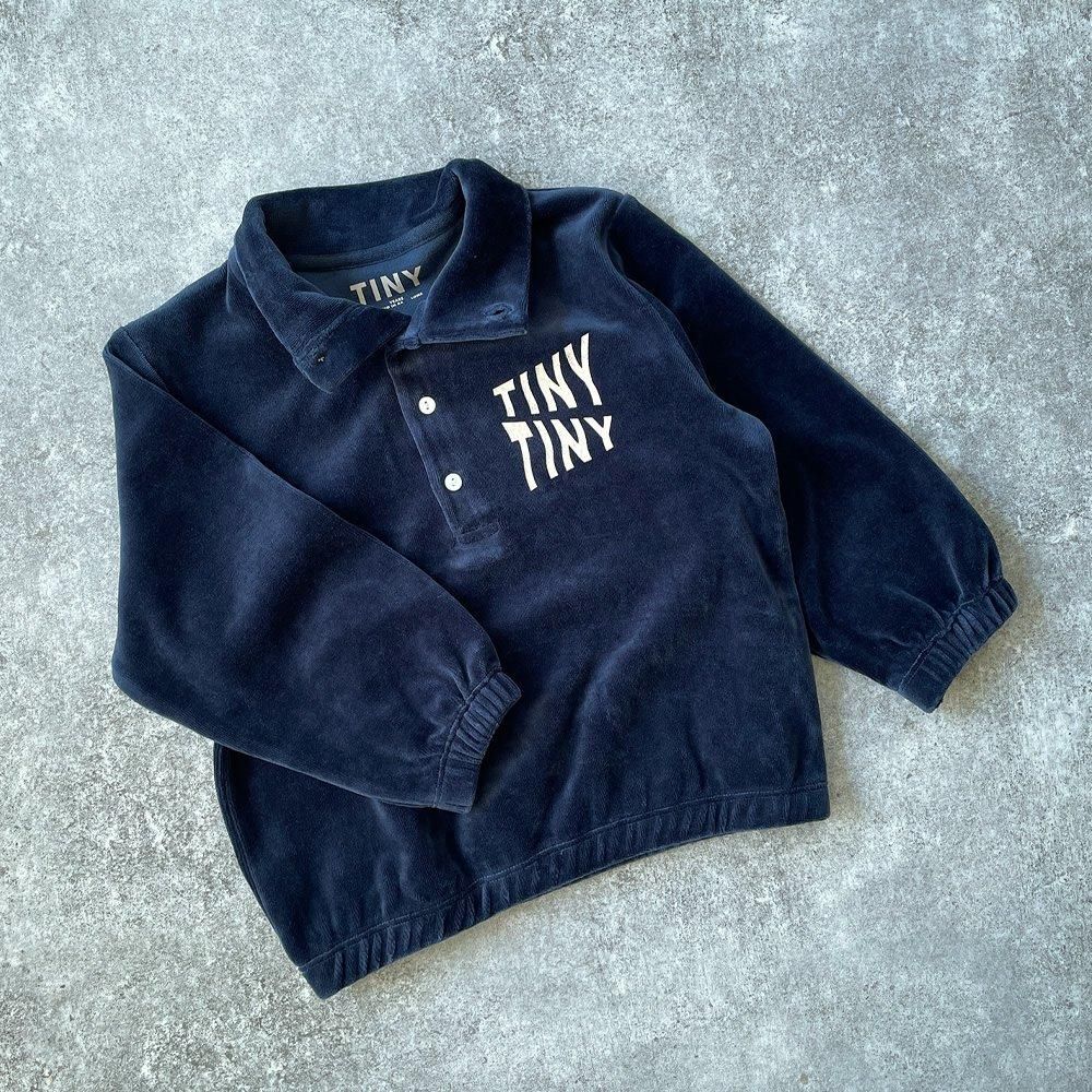 tinycottons TINY WAVES MOCKNECK SWEATSHIRT navy タイニー