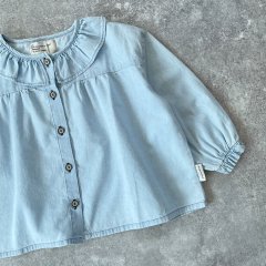 piupiuchick PETER PAN COLLAR BLOUSE LIGHT BLUE ԥԥå Ĺµ֥饦ʥ饤ȥ֥롼