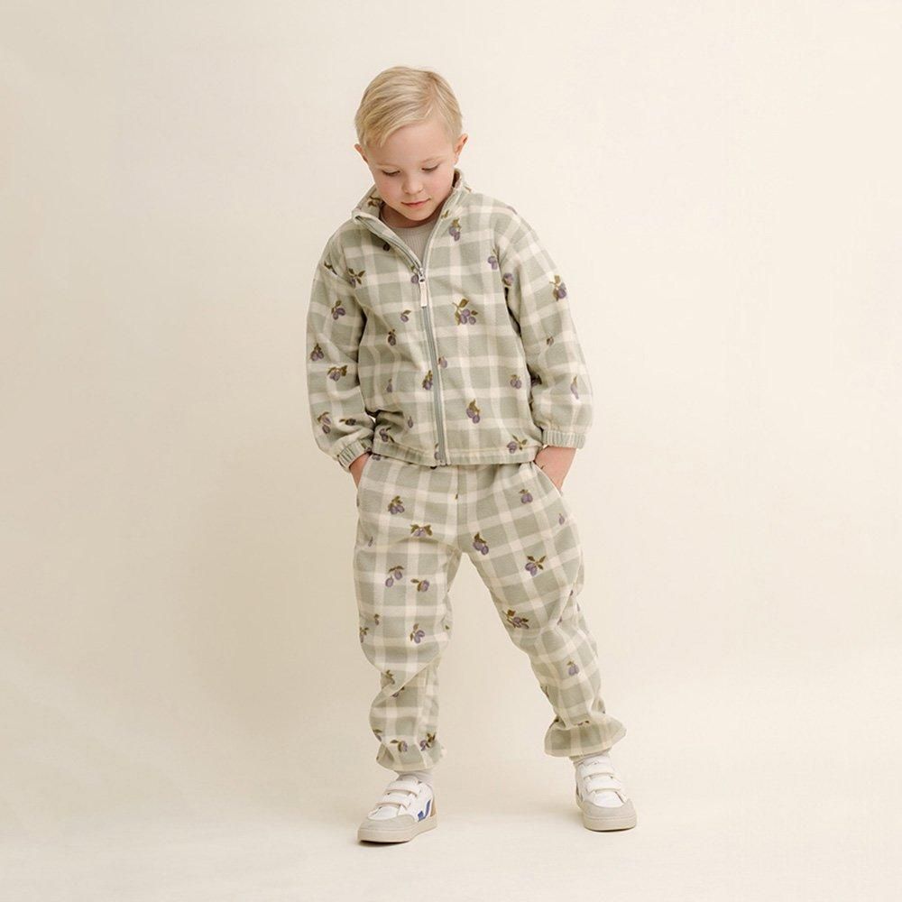 Garbo&Friends Prune Check Fleece Jacket baby ガルボアンド