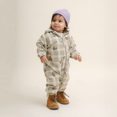 Garbo&Friends Prune Check Fleece Onesie ܥɥե Ĺµե꡼ץġʥץ롼å