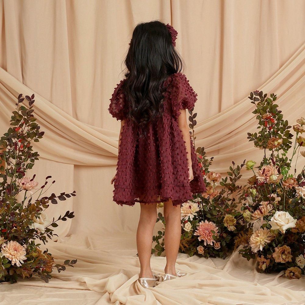 Noralee LUNA DRESS FIG ノラリー 半袖ドレス（フィグ