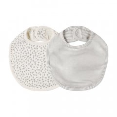 Quincy Mae JERSEY SNAP BIB 2 PACK SCATTER BLUE MICRO STRIPE 󥷡 ᥤ ӥ2ȡʥå/֥롼ޥȥ饤ס