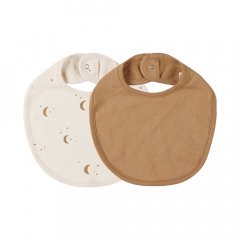 Quincy Mae JERSEY SNAP BIB 2 PACK MOONSGOLDEN 󥷡 ᥤ ӥ2ȡʥࡼ/ǥ