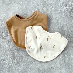 Quincy Mae JERSEY SNAP BIB 2 PACK MOONSGOLDEN 󥷡 ᥤ ӥ2ȡʥࡼ/ǥ