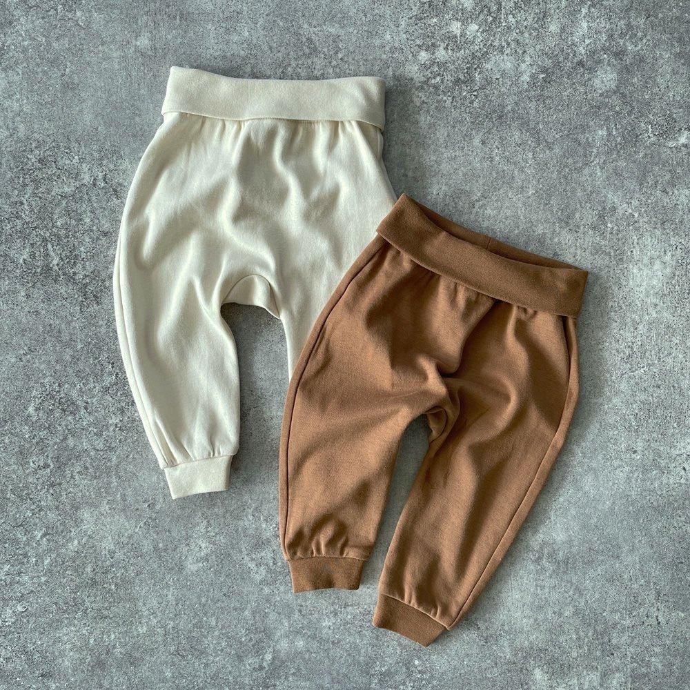 Quincy Mae BABY PANT SET CINNAMON NATURAL クインシー メイ ロングパンツ2枚組（シナモン/ナチュラル）