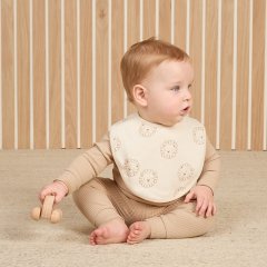 Quincy Mae JERSEY SNAP BIB 2 PACK LIONS CINNAMON STRIPE 󥷡 ᥤ ӥ2ȡʥ饤/ʥ󥹥ȥ饤ס