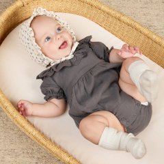 Quincy Mae COLLARED ROMPER INDIGO 󥷡 ᥤ Ⱦµѡʥǥ