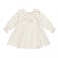 Quincy Mae LONG SLEEVE ISLA DRESS IVORY 󥷡 ᥤ Ĺµԡʥܥ꡼