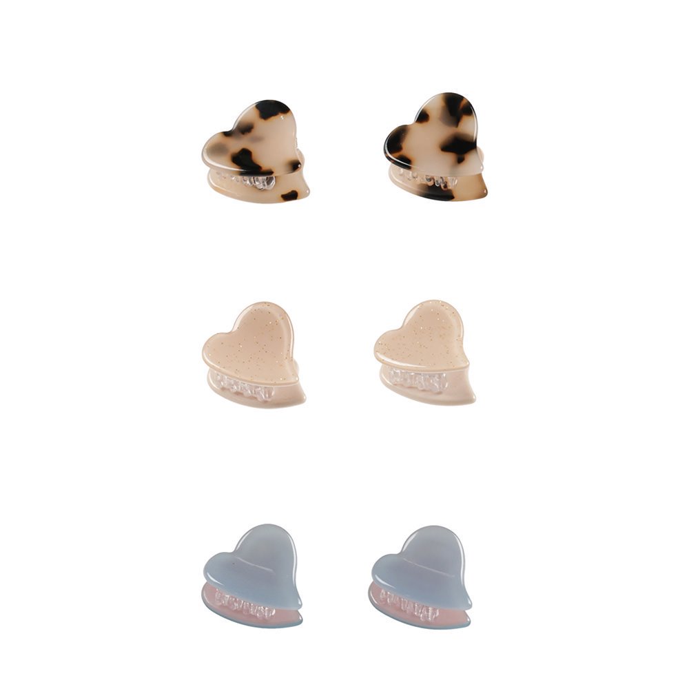 Rylee + Cru MINI HEART CLIPS TORTOISE, DUSTY BLUE, SHELL ライリーアンドクルー ミニハート ヘアクリップ6個 - インポート 輸入 ベビー服 子供服 出産祝い 通販 | vivid LIFE