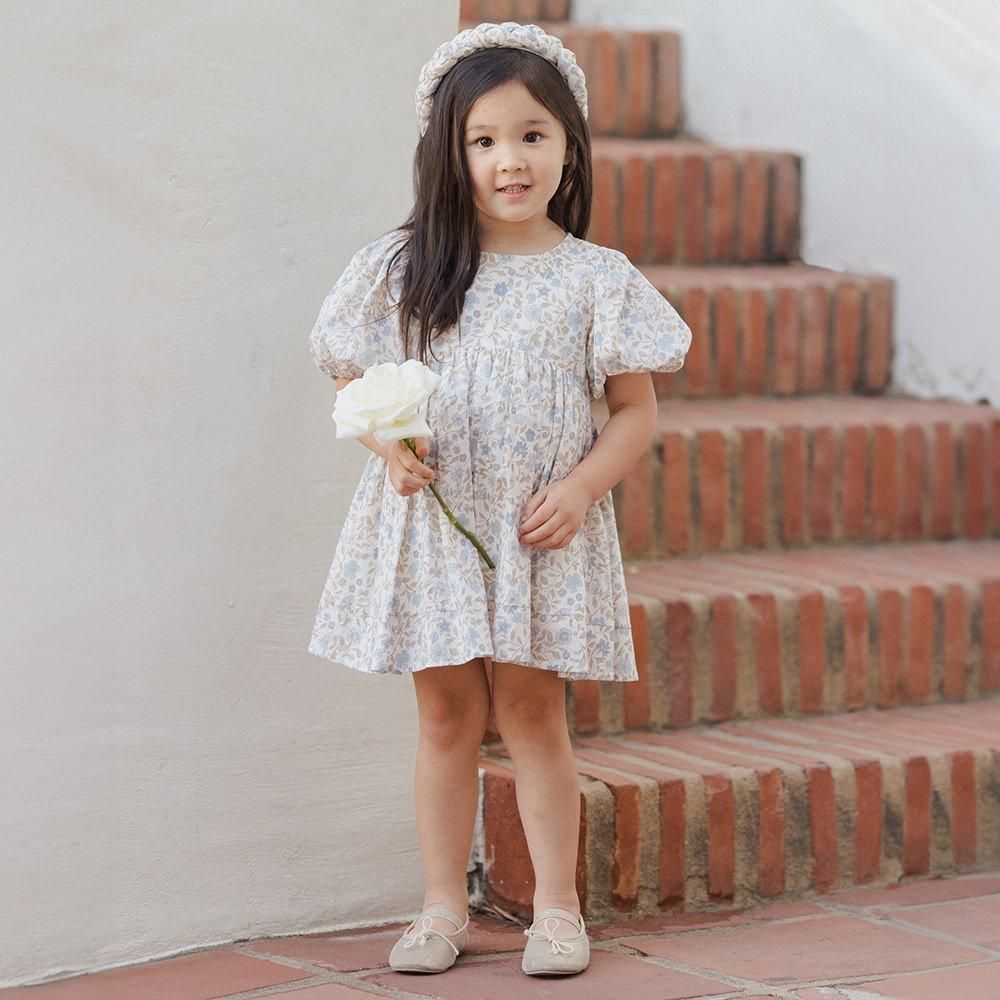 Noralee LUNA DRESS BLUE GARDEN �Υ�꡼ Ⱦµ�ɥ쥹�ʥ֥롼�����ǥ��