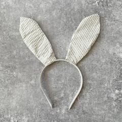 Noralee BUNNY HEADBAND SAGE STRIPE ノラリー うさ耳ヘアバンド（セージストライプ）