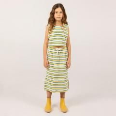 tinycottons STRIPES MULTICOLOR LONG SKIRT light cream タイニーコットンズ ロングスカート（ライトクリーム）