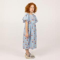tinycottons READERS DRESS pastel blue タイニーコットンズ 半袖ワンピース（パステルブルー）