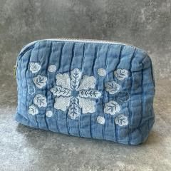 Louise Misha Pouch Teiki Stone Blue ルイーズミーシャ ポーチ Lサイズ（ストーンブルー）