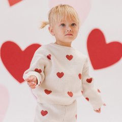 Quincy Mae HEART KNIT SWEATER NATURAL 󥷡 ᥤ ˥åȥʥʥ