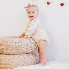 Quincy Mae CALLIE ROMPER HEART DITSY NATURAL 󥷡 ᥤ Ĺµѡʥʥ