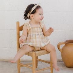 Rylee + Cru JULIA ROMPER PASTEL PLAID ライリーアンドクルー ノースリーブロンパース（パステルプレイド）