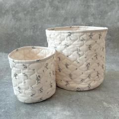 Garbo&Friends Bluebell  Satin Quilted Basket ガルボアンドフレンズ キルティングバスケット2個セット（ブルーベル）