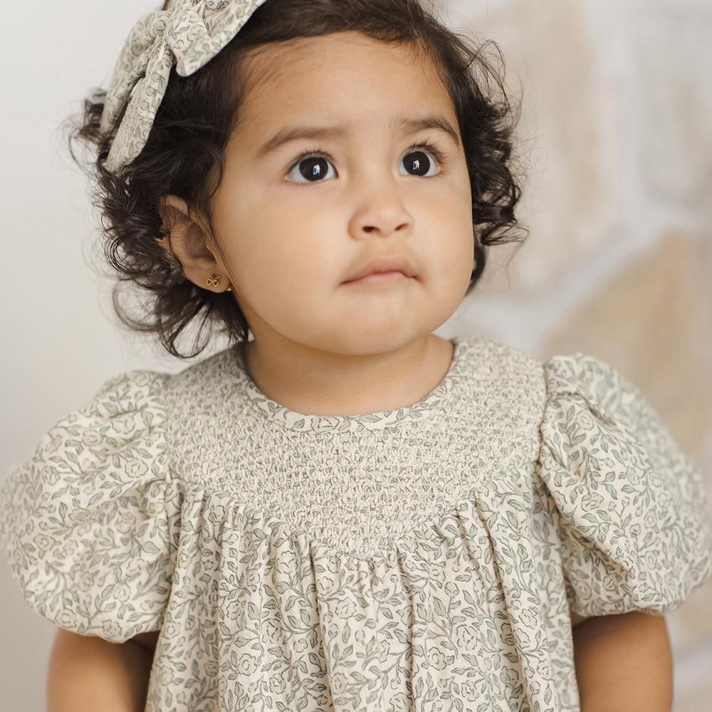 Quincy Mae CARINA DRESS GREEN GARDEN NATURAL �����󥷡� �ᥤ Ⱦµ���ԡ����ʥʥ������