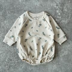 Wilson and Frenchy Little Olive Organic Waffle Bodysuit ウィルソン アンド フレンチー 長袖ロンパース（リトルオリーブ）