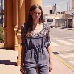 【SALE60%OFF】Louise  Misha Blouse Goyava Blue Flowers ルイーズミーシャ 長袖プルオーバー（ブルーフラワー）