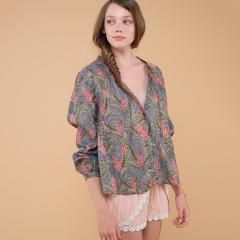 【SALE60%OFF】Louise  Misha Blouse Papaya Lagoon Leaves ルイーズミーシャ 袖ブラウス（ラグーンリーブス）
