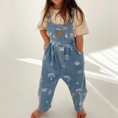 Bam Loves Boo Bowie overalls Cali Print Denim バム ラブズ ブー ボウイオーバーオール（デニム）