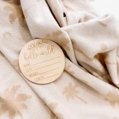 Bam Loves Boo Wooden Announcement Disc バム ラブズ ブー バースアナウンスディスク