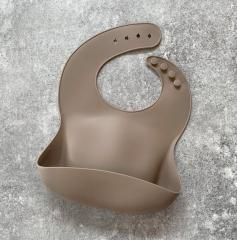 Bam Loves Boo Silicone Bibs Taupe バム ラブズ ブー シリコンビブ（トープ）
