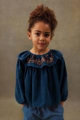 Louise Misha Blouse Eneila Deep Blue 륤ߡ Ĺµ֥饦ʥǥץ֥롼